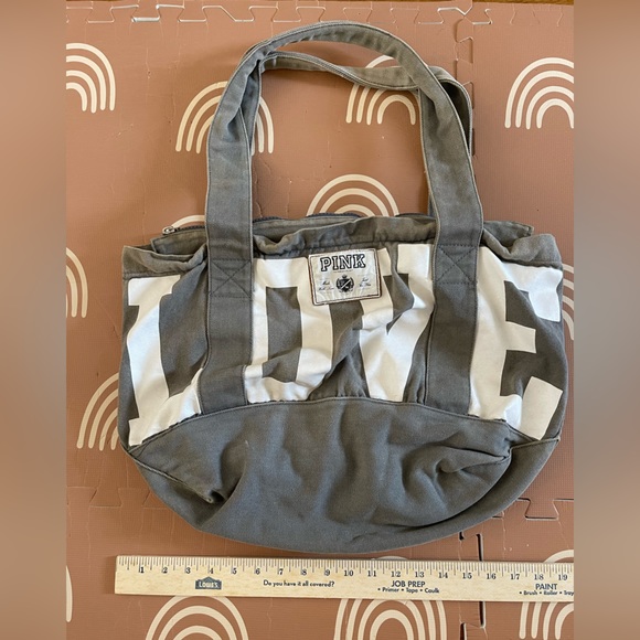 Vintage Victoria’s Secret PINK canvas tote bag in gray - Picture 8 of 8